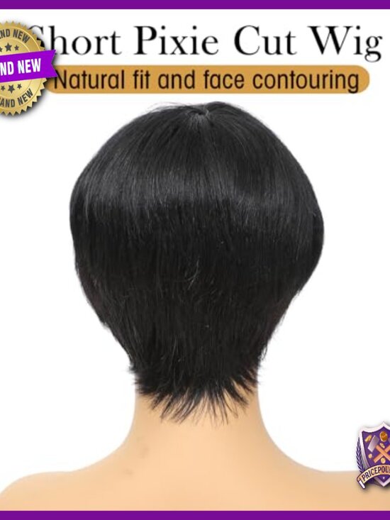 Short Blonde Pixie Cut Human Hair Wig 150% Density Glueless Lightweight main image 6